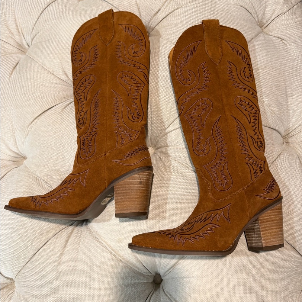 Dingo Brown Western-Style Women Boots